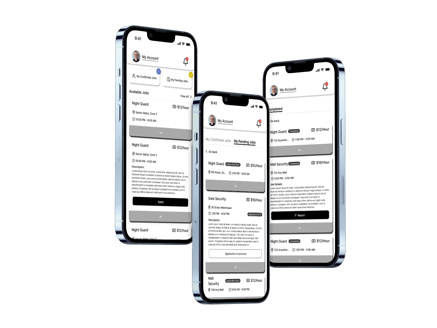 SwiftGuard app screens