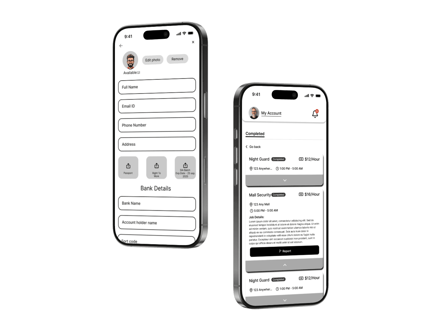 SwiftGuard app screens